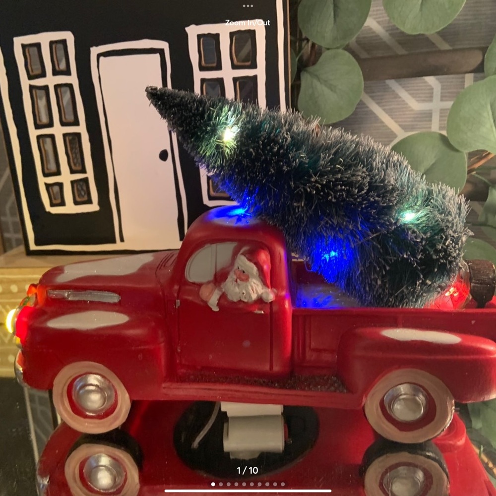 Music. Santa truck.